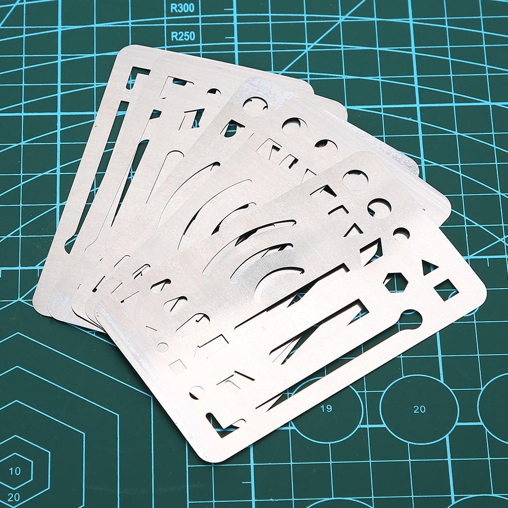 10 Stück 27 Löcher Löschschild Mehrzweck-Konstruktionszeichnungsvorlage Musterlineal