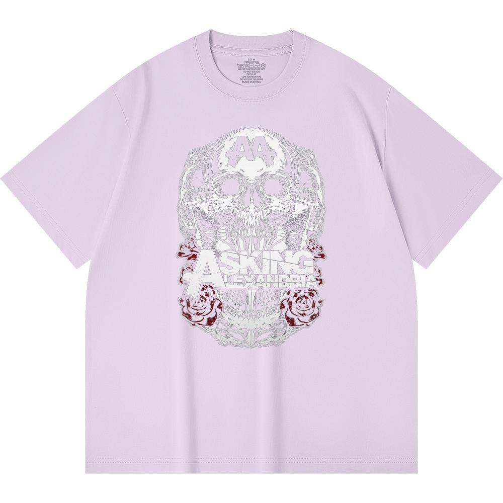 230 Gsm 100% Cotton Heavy Metal T-Shirt  Rock Band Popular Music Print Unisex Heavy Cotton T Shirt