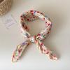 3pcs/set Colorful Printed Headscarf Thin Fabric Flower Square Headband Floral Neck Scarf  Girls
