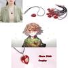 Unique Agate Undertale Chara Love Cosplay Necklace Featuring Heart Design For Fashion Lovers