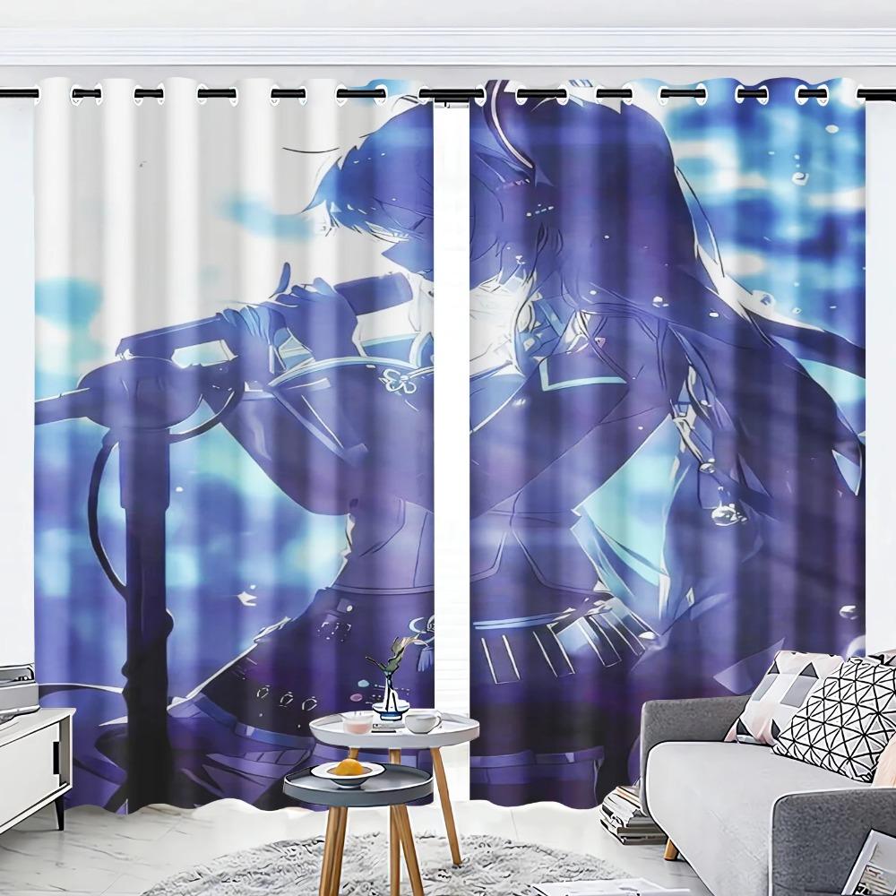 Cartoon Curtain Beautiful Girl Home Hatsune Miku 3D Print Cute Style Polyester Window Blackout Children Bedroom Living Room