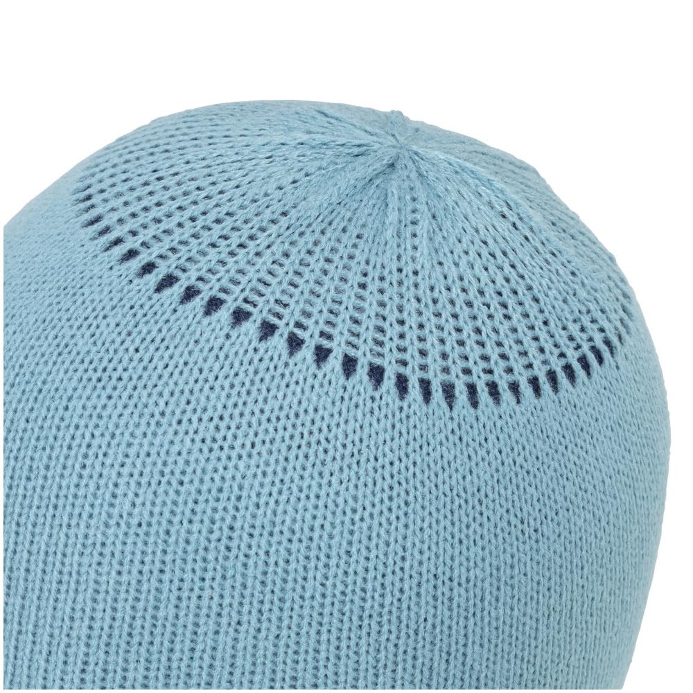 Mizuno Breath Thermo Training Wear Knit Cold Estate Blue Cap, Protection, Moisture-Wicking, Heat-Retaining, Warm, Kids' (Head Circumference 51-56cm),