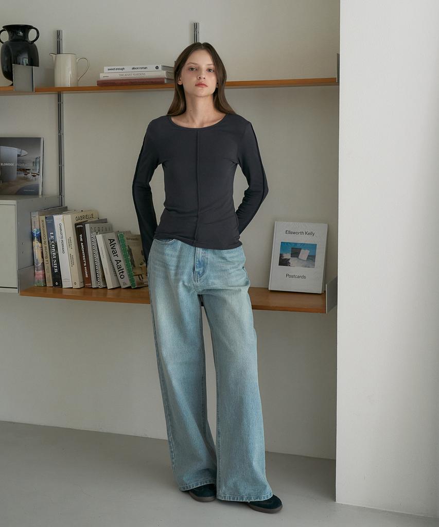 DEHEVE Soft Layer Slim Long Sleeve [Charcoal]