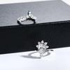 925 Sterling Silver 3 Carat Moissanite V-Shaped Engagement Ring Set, Light Luxury Women’s Wedding Band.