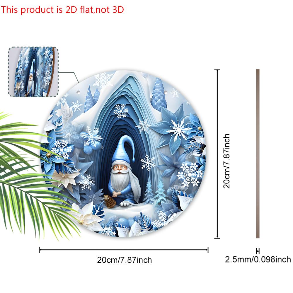 Christmas Wooden Sign with Gnome Pattern - Navidad Sign for Front Door, Yard, Wall Hanging Decor - Ideal Christmas Decoration