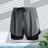 Men's Swim Trunks Quick Dry Loose Fit Double Layer Sports Shorts for Swimming Running