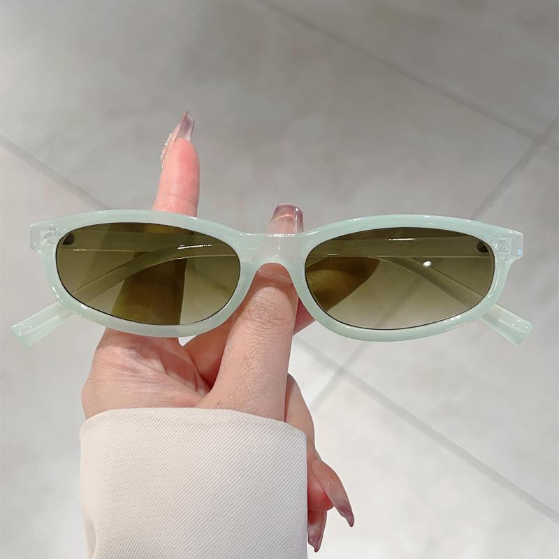 Vintage Oval Sunglasses Women  Fashion New Outdoor Casual Shades Trendy Stylish Luxury Brand Design Decor Sun Glasses