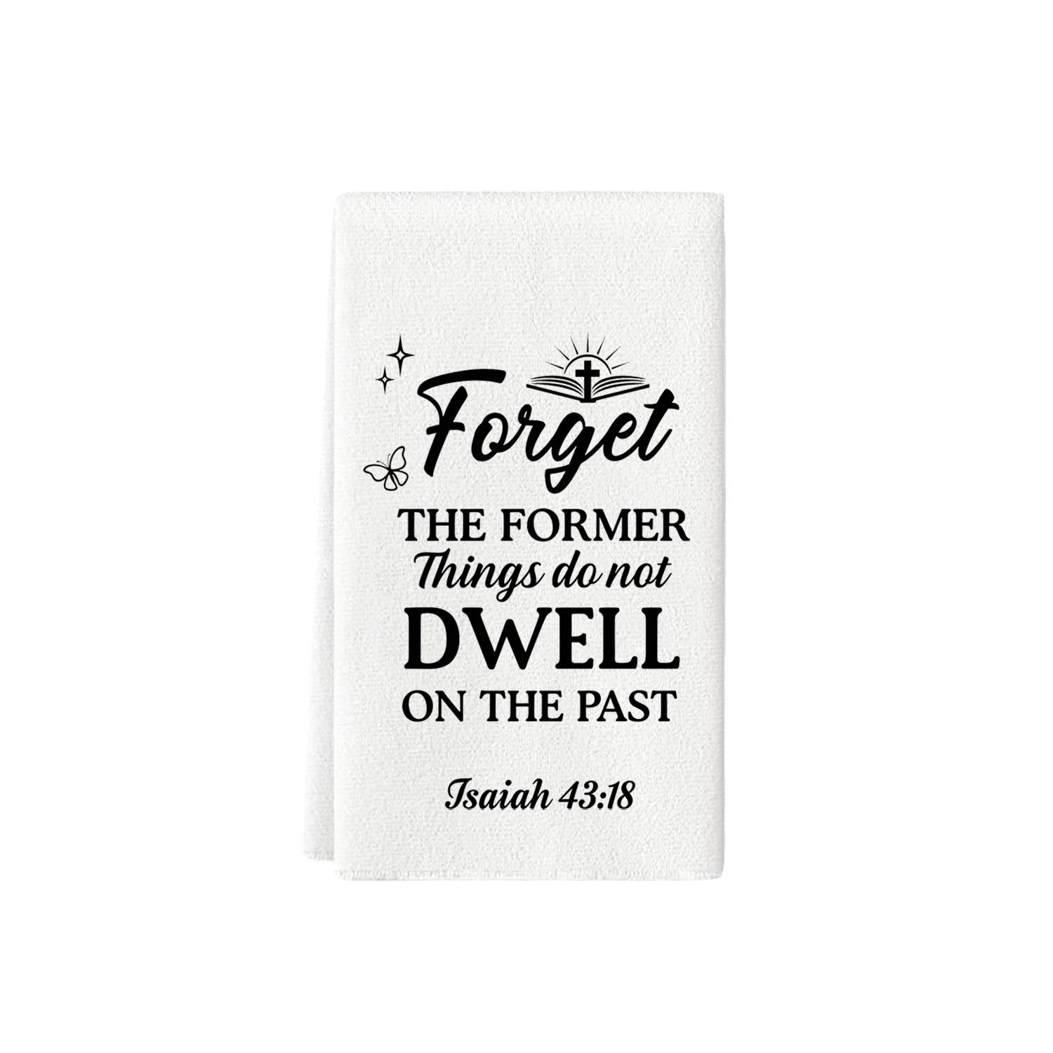 Black & White Text Kitchen and Bathroom Hand Towel 40x60 cm (1 piece)