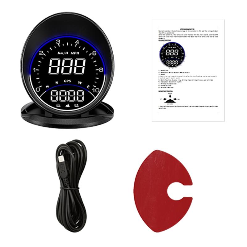 

High Definition HUD Car Head Up Display Overspeed Alarm Speedometer GPS HUD Digital Gauges Auto Fatigue Driving Remi 1