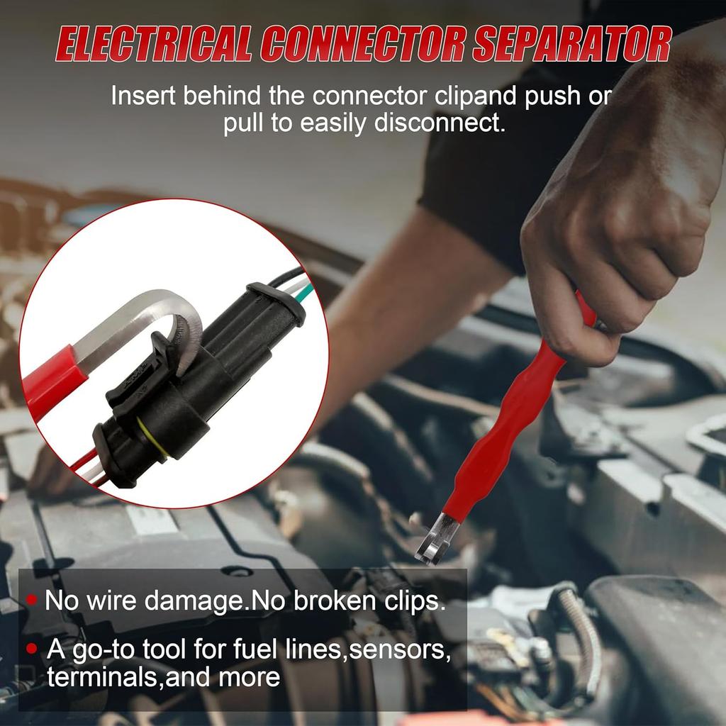 4-Piece Electrical Disconnect Pliers, Automotive Plug & Connector Tools