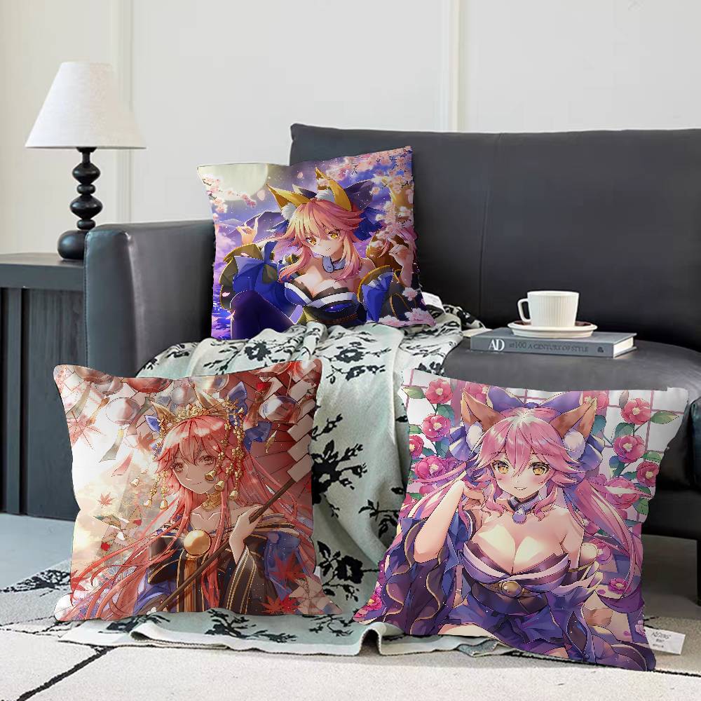 T-Tamamo No Mae Kuddfodral Kuddöverdrag Vardagsrum Soffa Heminredning Anpassad