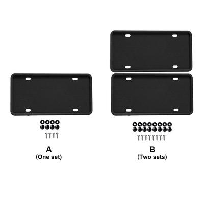 Car License Plate Frame Set Removable Number Plates Holder Spare Parts