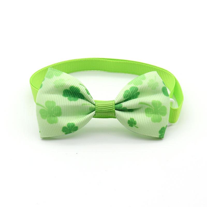 Lucky Green Check Collar Pet Accessory For St.paddys Day