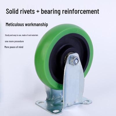Multi-Spec Silent Rubber Wheel: Fixed & Swivel Caster for Handcarts