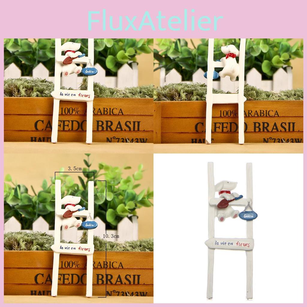 Creative Staircase Climbing Puppy Scene Mini Model Ornament For Indoor Decor
