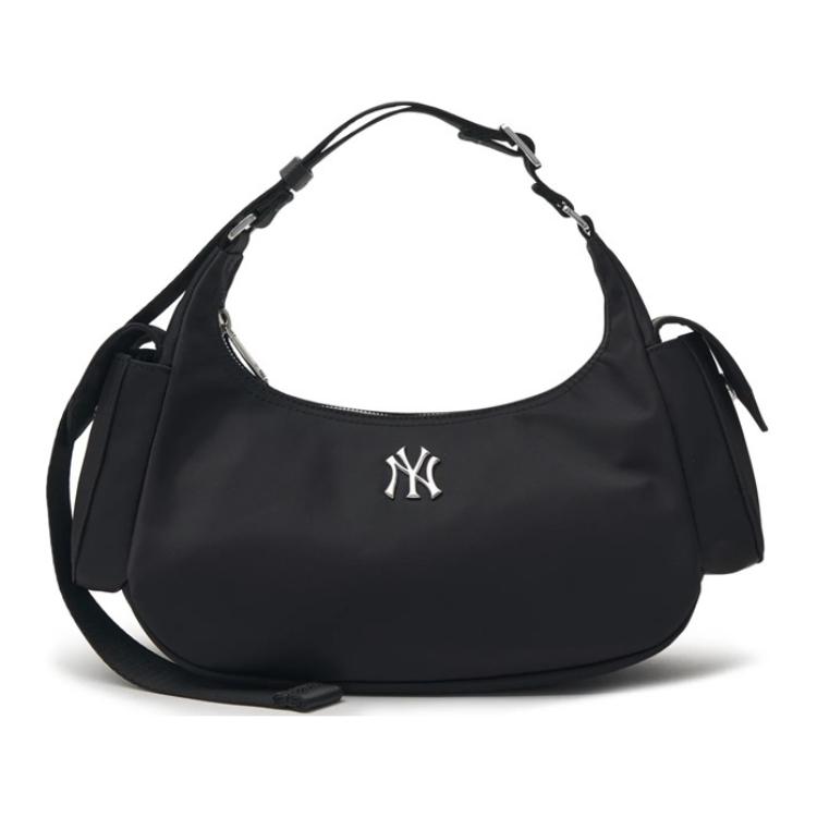 New MLB Nylon Shoulder Bag Regular Women's Black 3ABQM044N