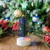 Durable Mini Artificial Snow Simulation Frost Pine Christmas Tree Decorations Add Holiday Spirit with Delicate Ornaments