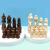 32 Stück Holz Internationale Schachfiguren Handgeschnitzt Schachspiel Bauern Figuren Schachbrett Zubehör Langlebig