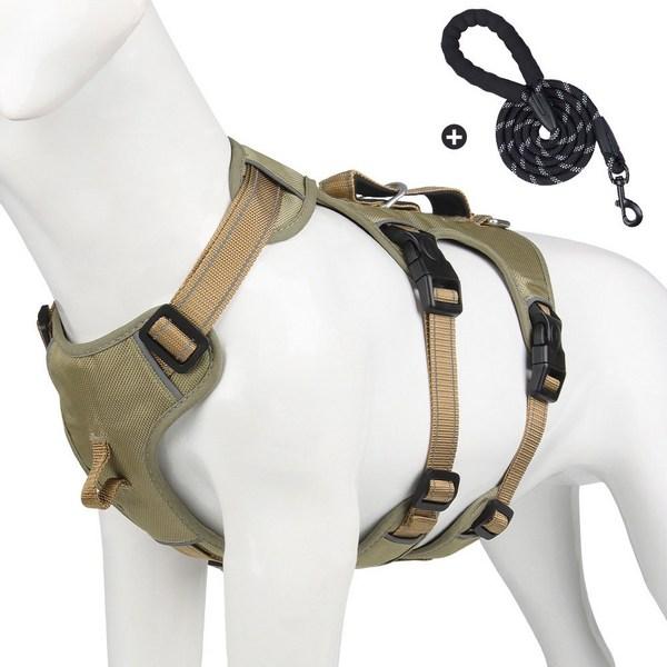 Beanshop Dog Harness Leash Set 3-stage Chest Strap, Black