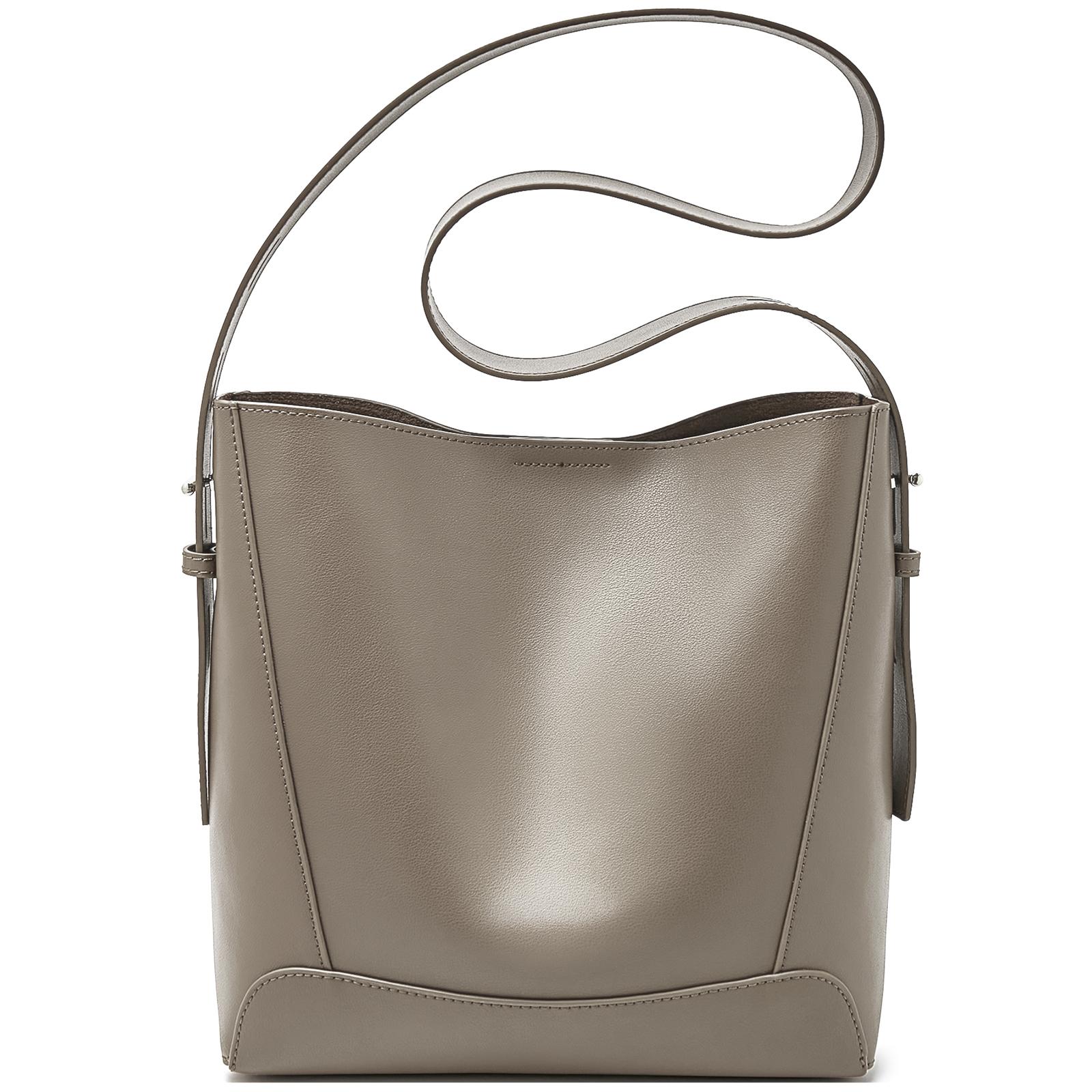 FOXER 2026 New Women s Bucket Bag Split Leather Large Capacity Tote Bag Female Crossbody Bag Commuter Shoulder Bag