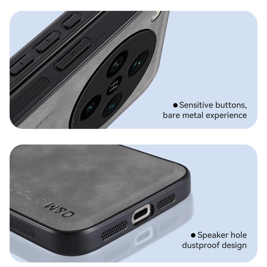 Nubuck Leather Magnetic Case for OPPO Find X8 Pro Protective Cover Shockproof Back Shell Coque Capa Fundas