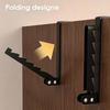 Collapsible No-Drill Over-Door Coat Hanger 5 Grooves Organizer Rack for Home Entryway Bathroom Scarves Keys Bags