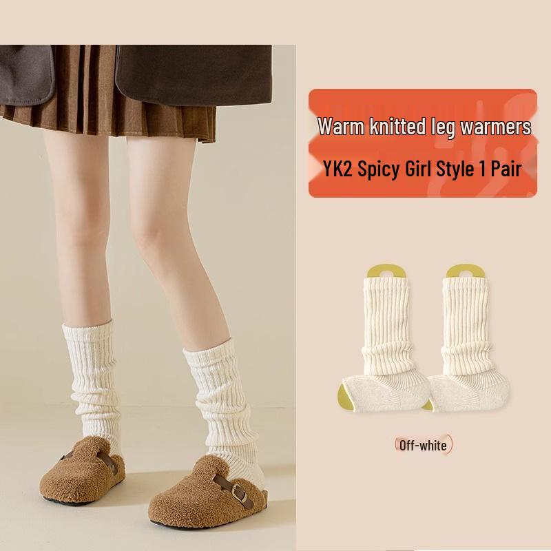 Women's Knitted Leg Warmers – Cozy Scrunch Style for Autumn and Winter, Knee and Ankle Coverage