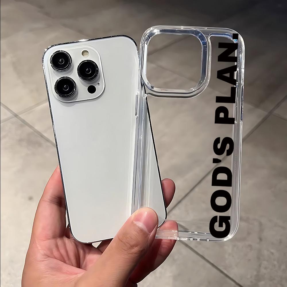 Popular Lyrics G-God's Plan Phone Case for iPhone 17 16 15 14 13 12 11 Pro Max 7 8 Plus X XR XSMax Airbag Anti Fall Clear Cover
