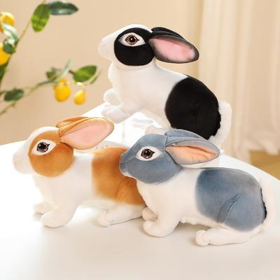 Cute Rabbit Plush Toys Simulation Wild Rabbit Dolls Stuffed Soft Cartoon Animal Pillow Nice Home Decoration Gift