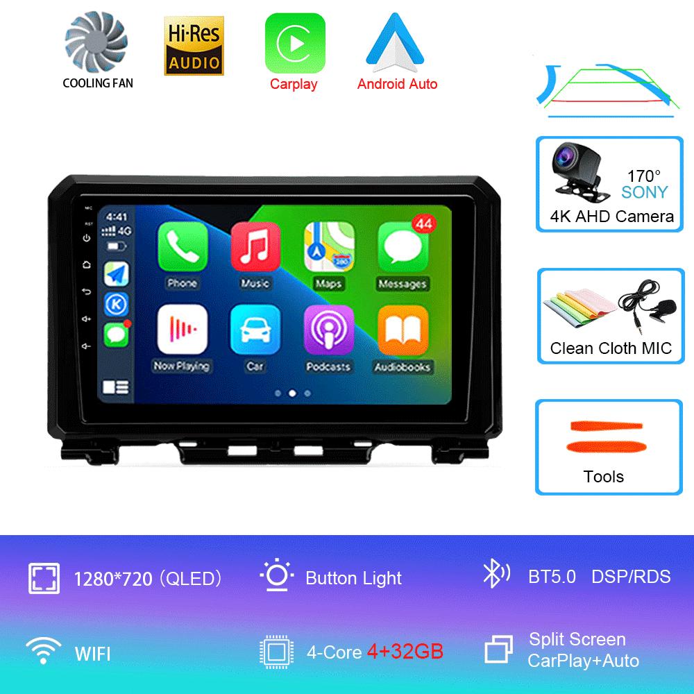 

Автомобильное радио Android 14 Carplay Auto для Suzuki Jimny 2018 2019 2020 Мультимедийный видеоплеер GPS-навигация DSP 2Din DVD стерео 4G