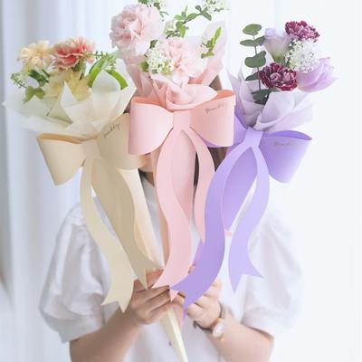 5 Stück Blumenbox Schleifendesign Exquisites Aussehen 5 Farben Rosenblumenstrauß