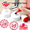 Large Cartoon Praise Stamp for Primary Students - Round Encouragement Stamp for Homework & Class Comments