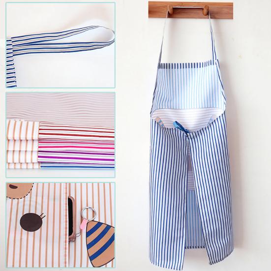 Kitchen Apron with Soft Strap Pig Pattern Polyester Easy to Clean Cooking Bib for Baking