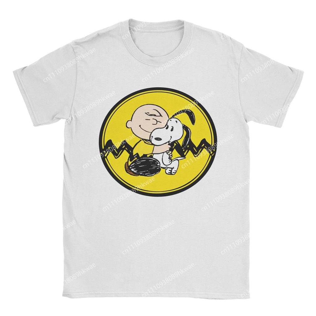 Streetwear Snoopy Charlie Tshirt For Unisex Unisex Cotton Short Sleeve Oneck Summer Clothing