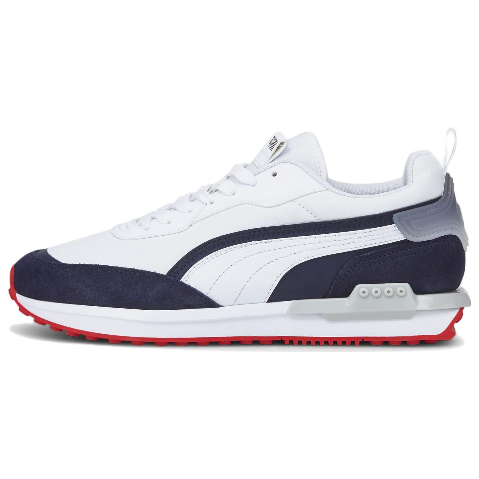 

Puma City Rider Градиентная кожа Синтетика Ретро Спорт Низкий верх Повседневная обувь Унисекс кроссовки Белый Синий Красный 383703-01 35.5