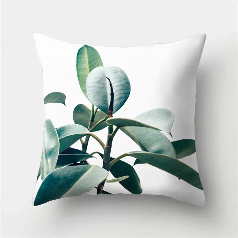 

Sofa Home Decor Tropical Leaf Cactus Monstera Cushion Cover Throw Pillow Decorative Pillowcase 16x16Inch