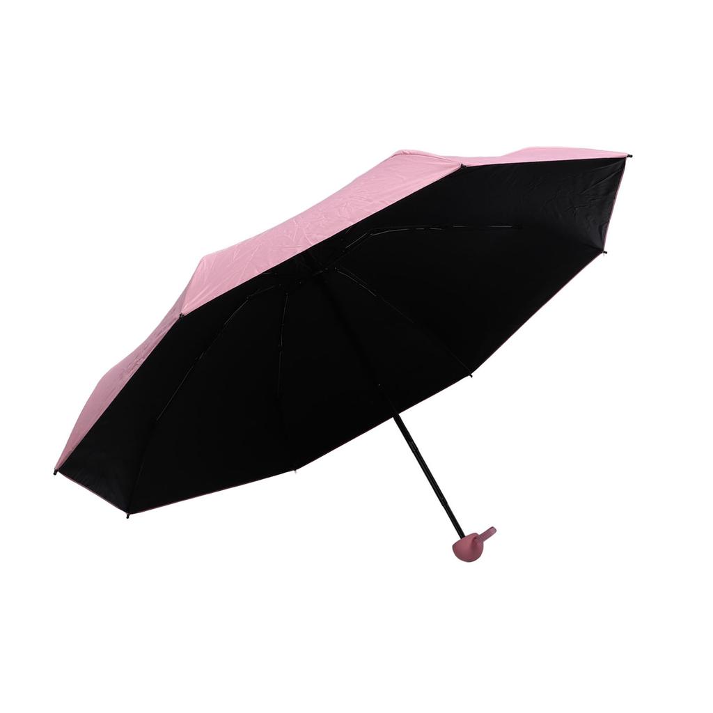 Capsule Umbrella 8 Ribs 5 Folding Portable Sunscreen Rain Dual Use Umbrella Light Pink Gift