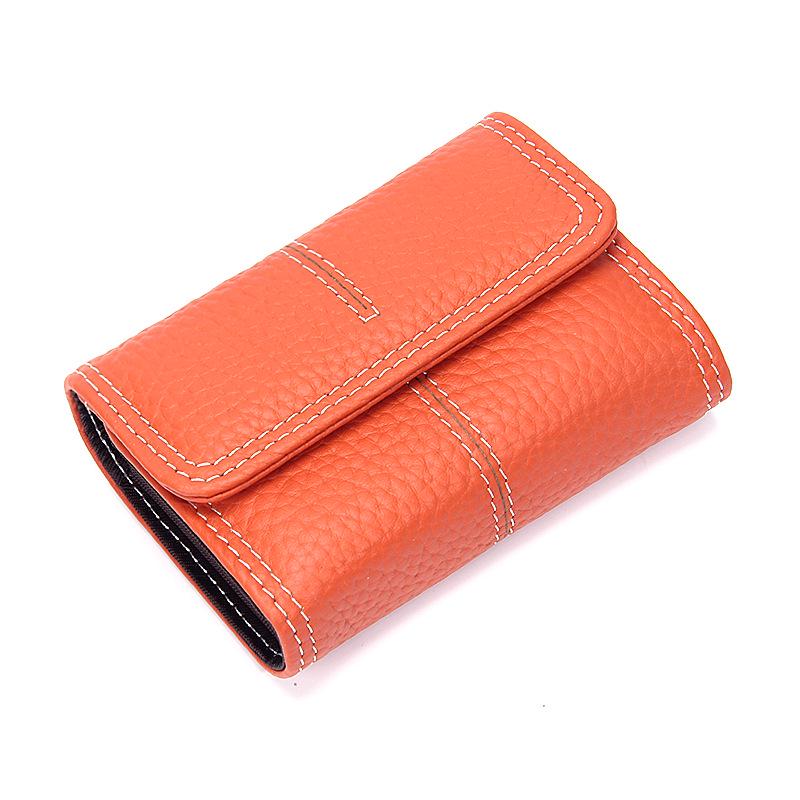 Korean-Style Cowhide Accordion Wallet: Multifunctional with Large Capacity and Multiple Card Slots