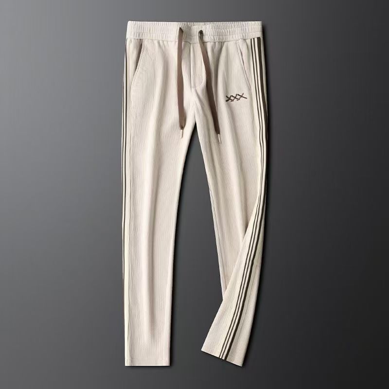 Autumn Winter  Men's Zipper Stand-up Collar Cardigan Jacket Straight Leg Sweatpants Two-piece Set Men's Warm Sports Sets Suit