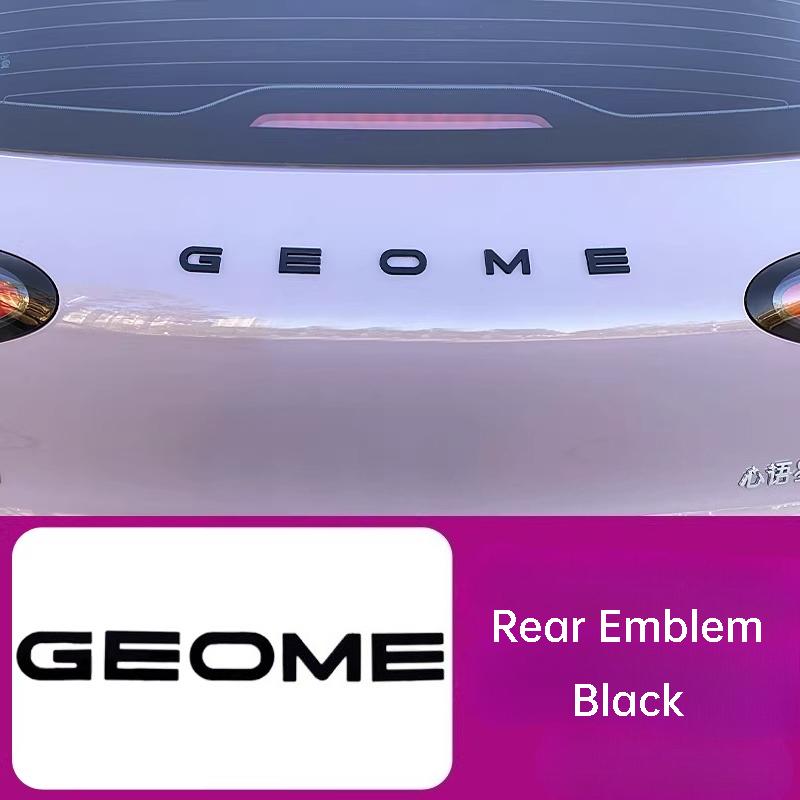For Geely Xingyuan EX2 eMAS 5 Front Rear Emblem Letter Sticker Blackened Hood Trunk Badges Auto Decoration Accessories