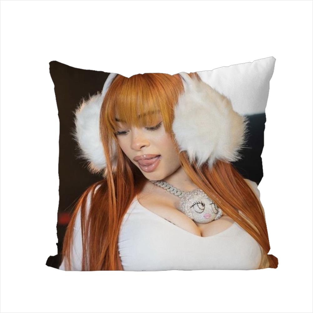 Singer Ice Spice Pillow Case For Car Sofa Decorative Home Doublesided Print Plush Square Throw Pillow Cushion Cover