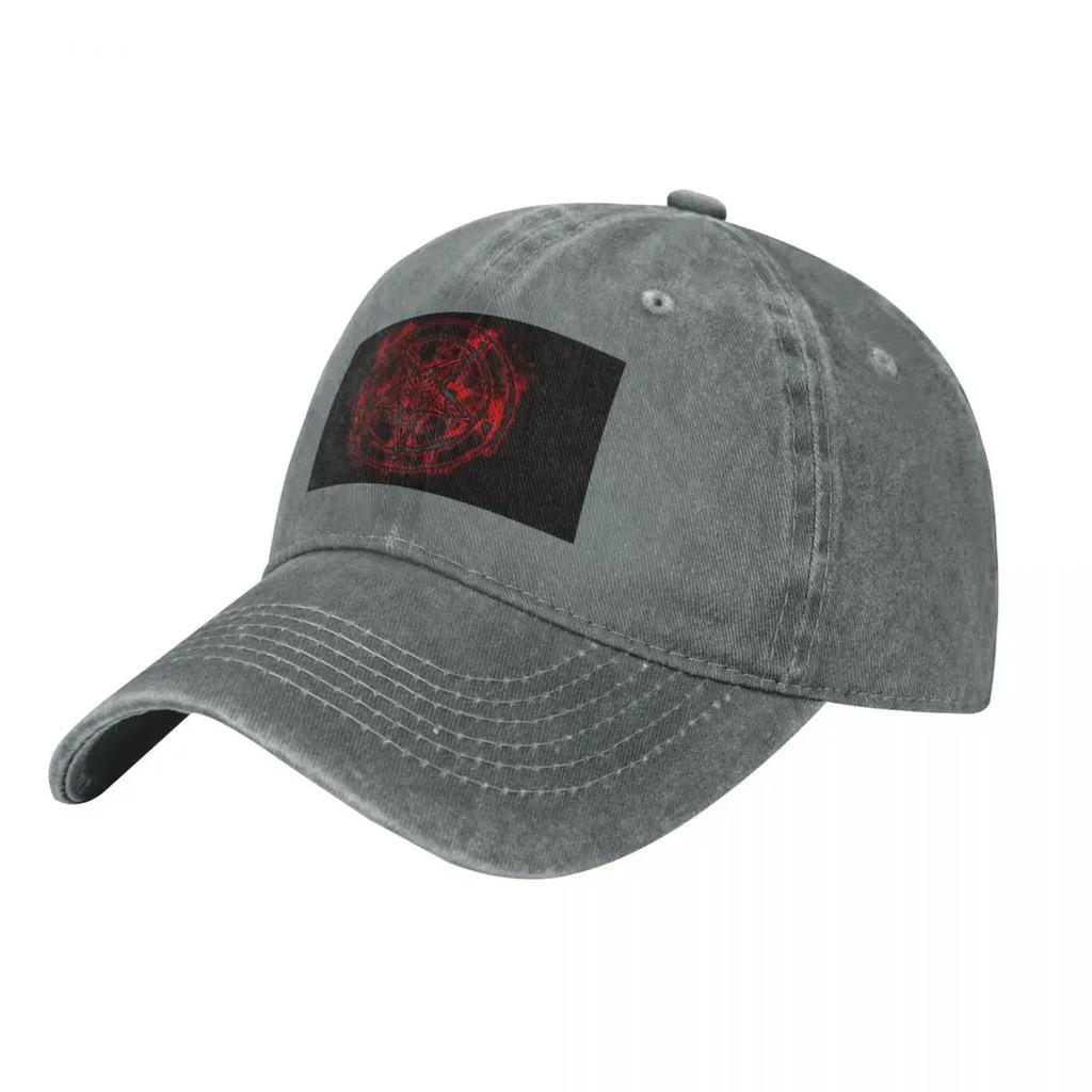 Pentagram Satanism Sigil Of Baphomet Devil Baseball Caps Snapback Denim Hats Casquette Streetwear Baseball Cowboy Hat for Unisex