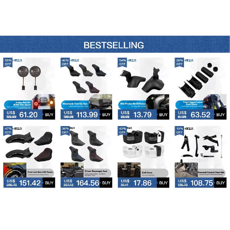 Motorcycle Foot Pegs Rest Small Brake Pedal Pad For Harley Softail FLSB FXBR Breakout 18-Up Rear Brake Lever For Forward Control
