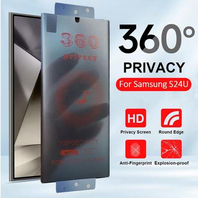 Protector de Ecran Ceramic Mat, Privacy, Soft, Pentru Samsung Galaxy S26 S25 S24 S23 S22 Ultra, Film Sticlă Călită 3D cu Lipici Complet
