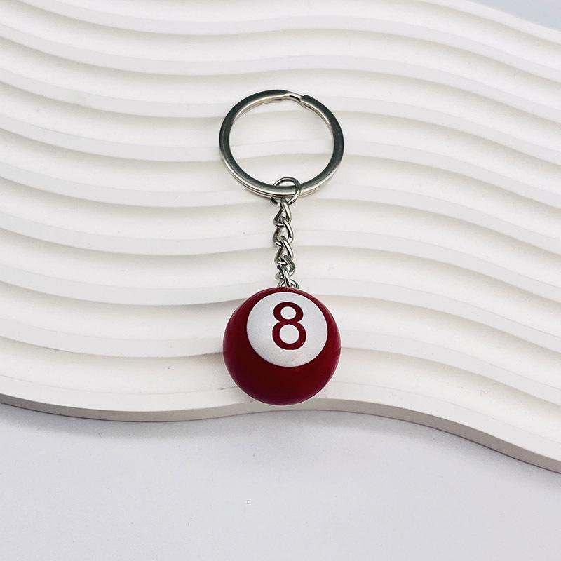 DIY Resin Jewelry Black Billiard Table Keychain Charms