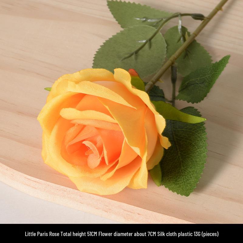 Orange-Themed Wedding Aisle Simulation Flower Arrangement - Artificial Home Decor Row Flowers