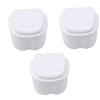 Boîte de rangement pour prothèses dentaires en forme de pomme Boîte de rangement dentaire pour fausses dents avec conteneur suspendu