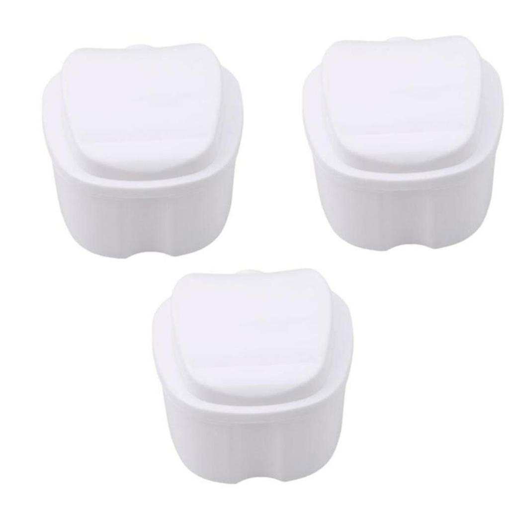 Boîte de rangement pour prothèses dentaires en forme de pomme Boîte de rangement dentaire pour fausses dents avec conteneur suspendu