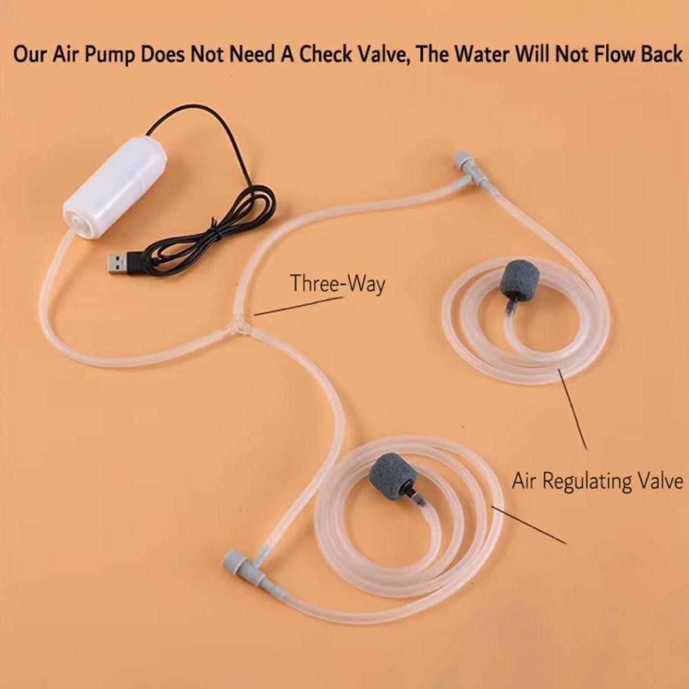 Adjustable Aquarium Oxygen Air Pump Double Hose Oxygen Aerator Aquatic Terrarium Filter  Aquarium