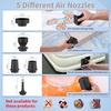 Electric Air Pump for Inflatables, Portable Mini Vacuum Pump with 5 Nozzles and 3 Camping Light for Sleep Pads, Blow Up Pool Raft Bed Boat Toys,